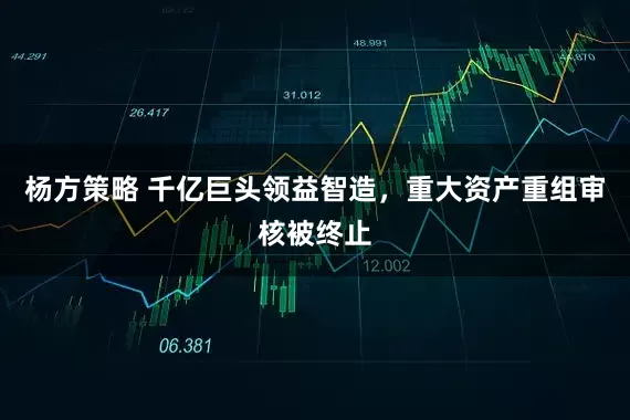 杨方策略 千亿巨头领益智造，重大资产重组审核被终止